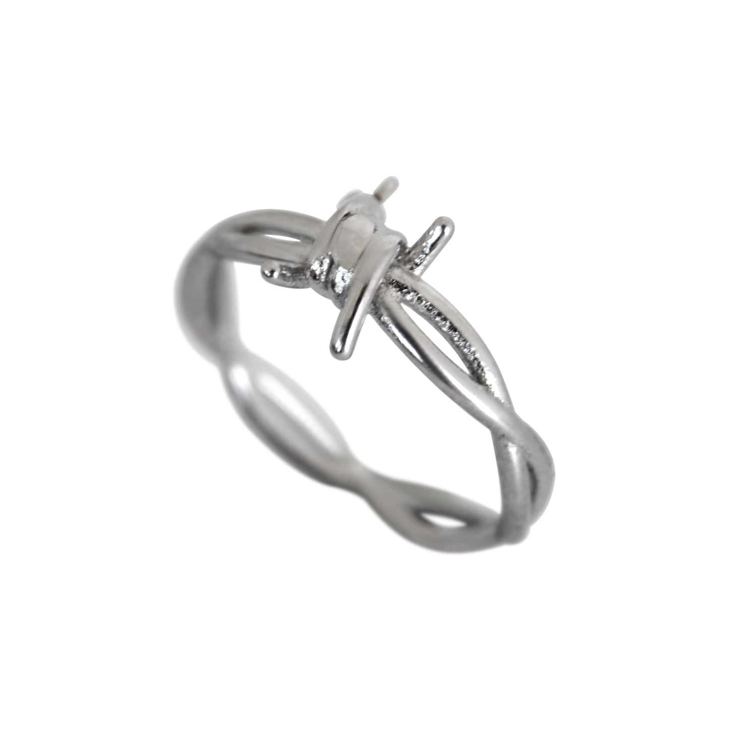 SK1077 Ring Ladies Barbed Wire Motorcycle Bike Ring Stainless Steel Motorcycle Jewelry Size 5-10