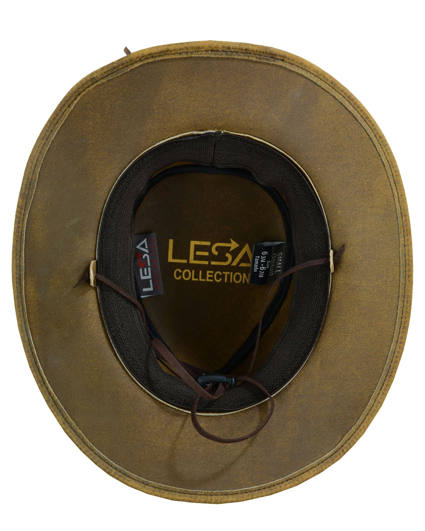 Sahara Leather Hats Western Style for Men and Women shapeabl: Tan Brown / L