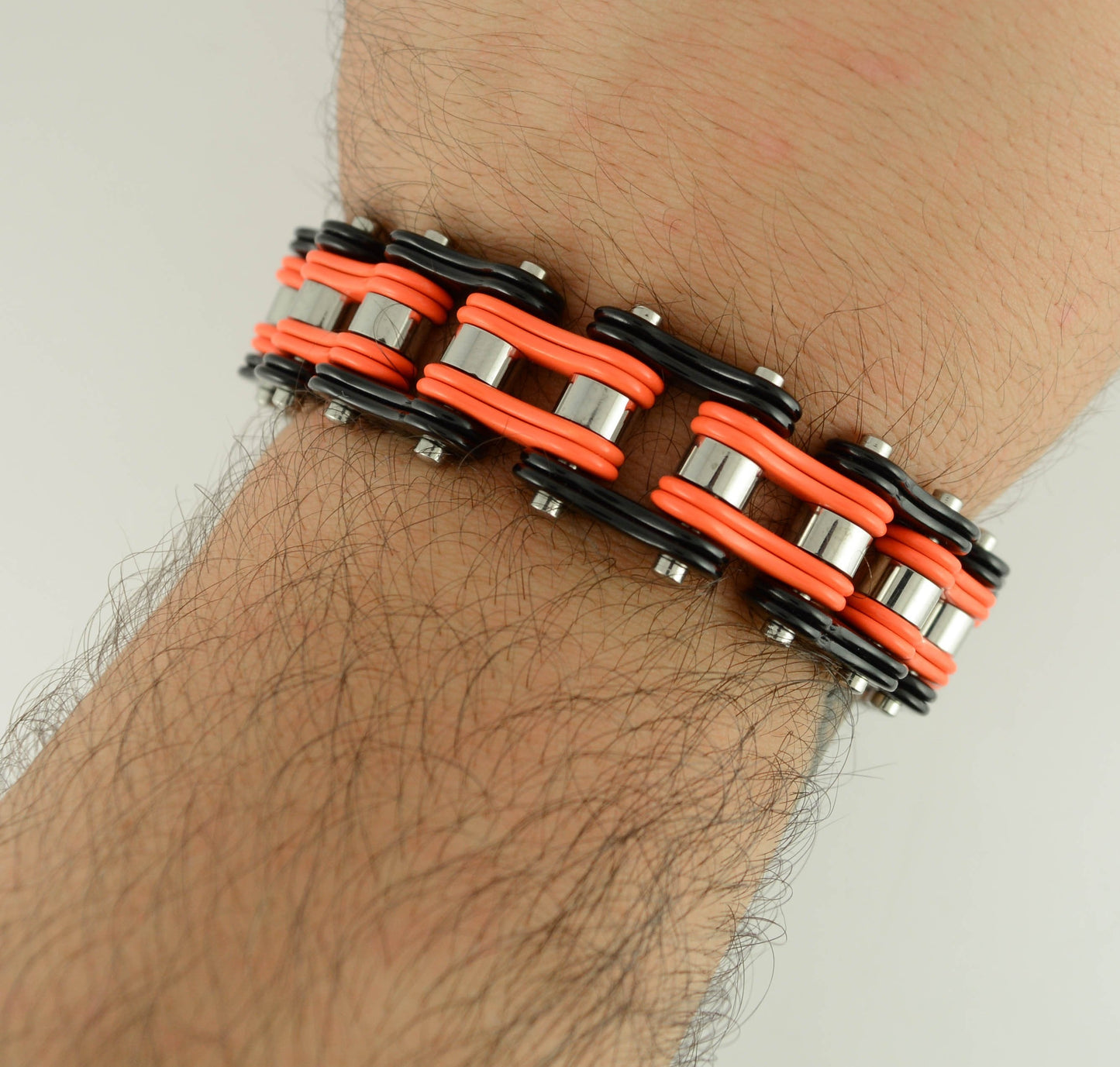 SK1270 3/4" Wide Two Tone Orange Black Double Link