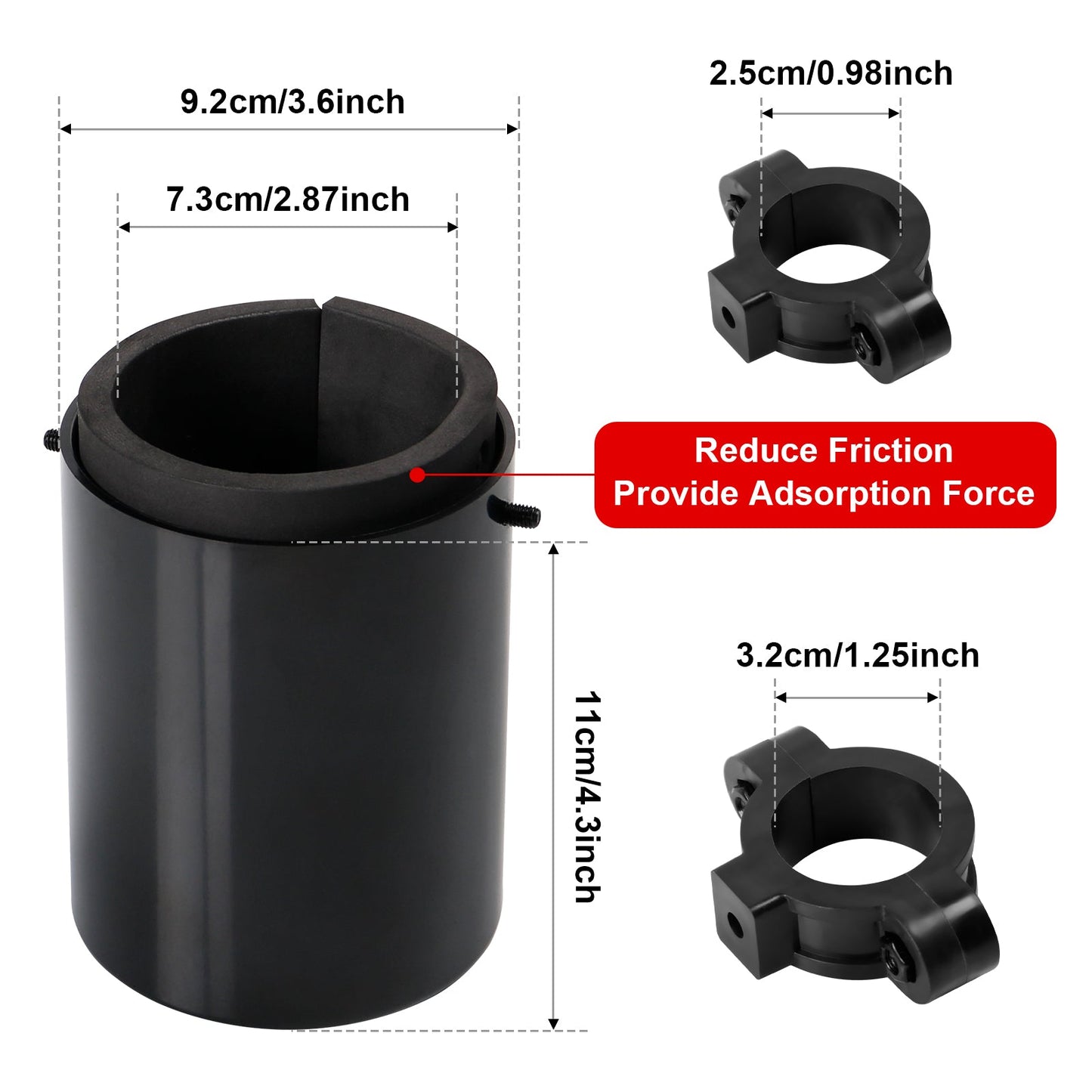 Dream Apparel Chrome Black Motorcycle Cup Holder