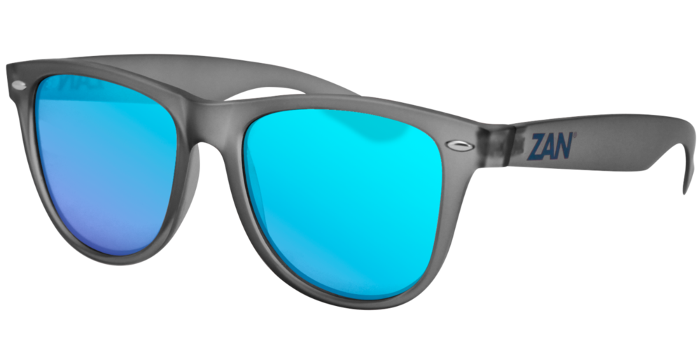 EZMT3 Minty Matte Gray Frame, Smoked Blue Mirror Lens
