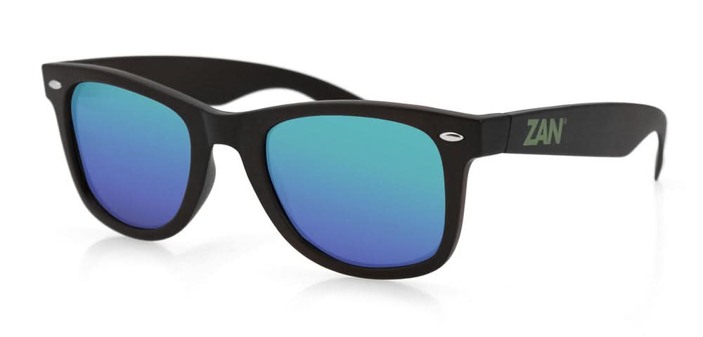 EZWA1 Winna Sunglass, Matte Black, Smoked Green Mirror Lens