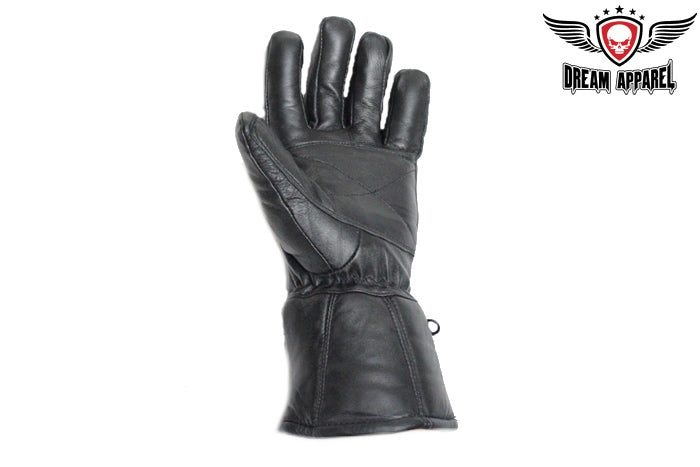 Dream Apparel Motorcycle Gloves With Lining & Hook and Loop Fastener