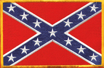 Confederate Flag Biker Patch