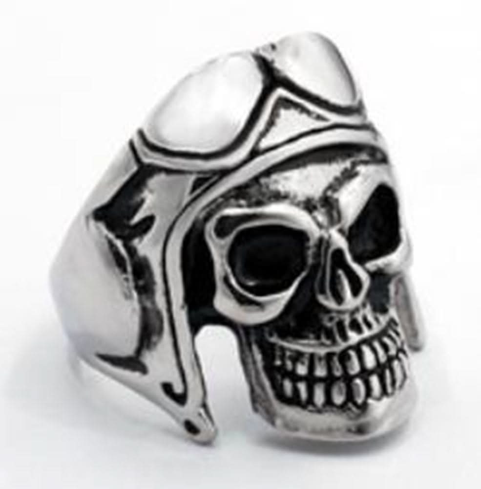 R17 Stainless Steel Biker Skull Biker Ring
