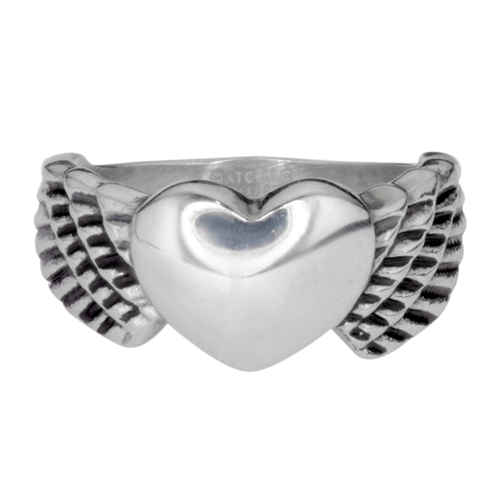 The Guardian Heart Winged Ring