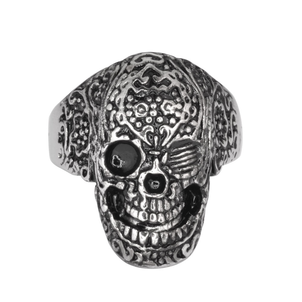 SK1040 Gents Tattoo's Gone Wild Ring Stainless Steel Motorcycle Biker Jewelry 9-16