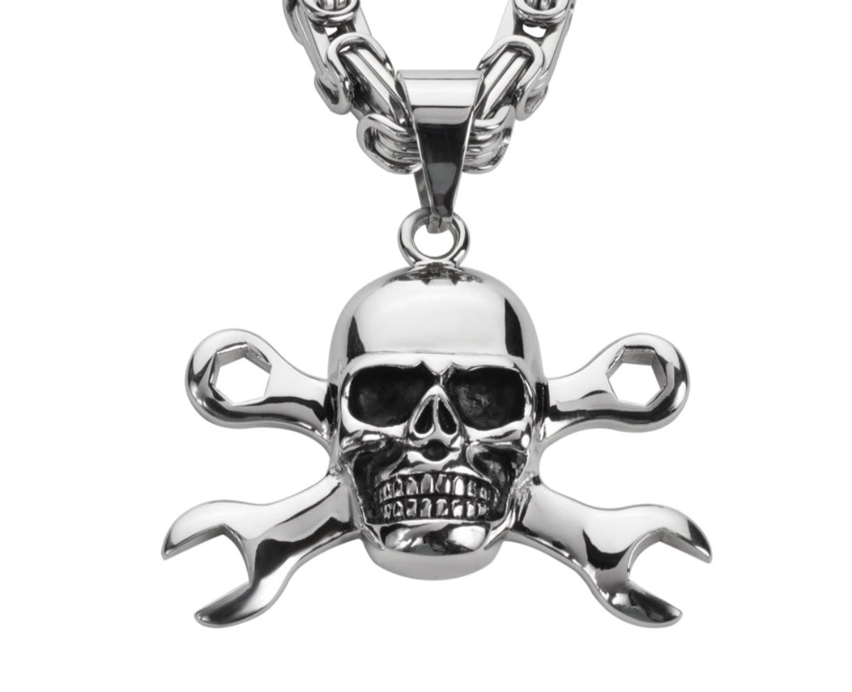 SK1424 Skull 2 1/4" Tall with Chain