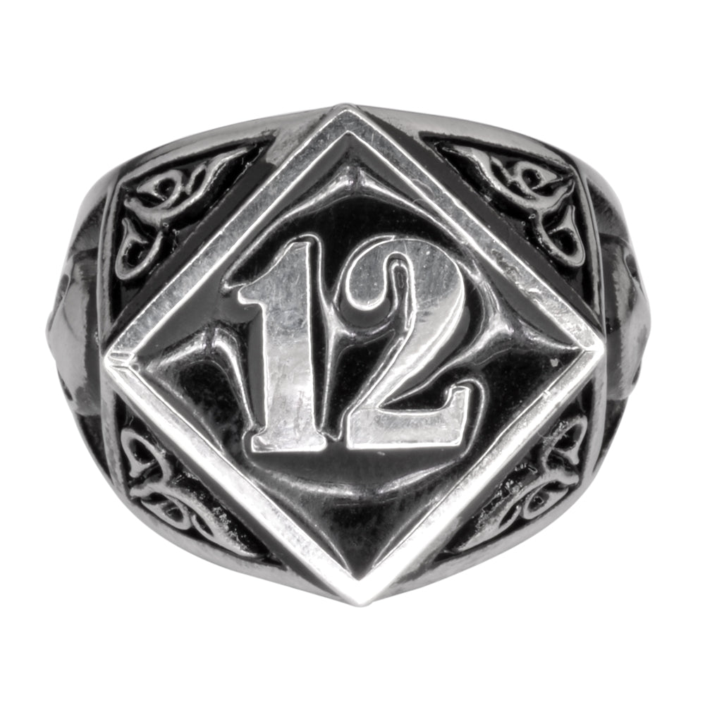 SK1713 12 Ring Stainless Steel Motorcycle Biker Jewelry