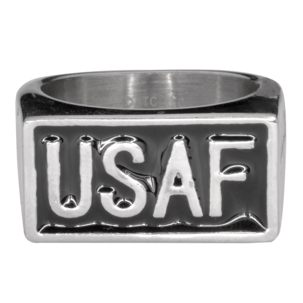 SK1724 Gents USAF Ring 316L Stainless Steel Military Jewelry