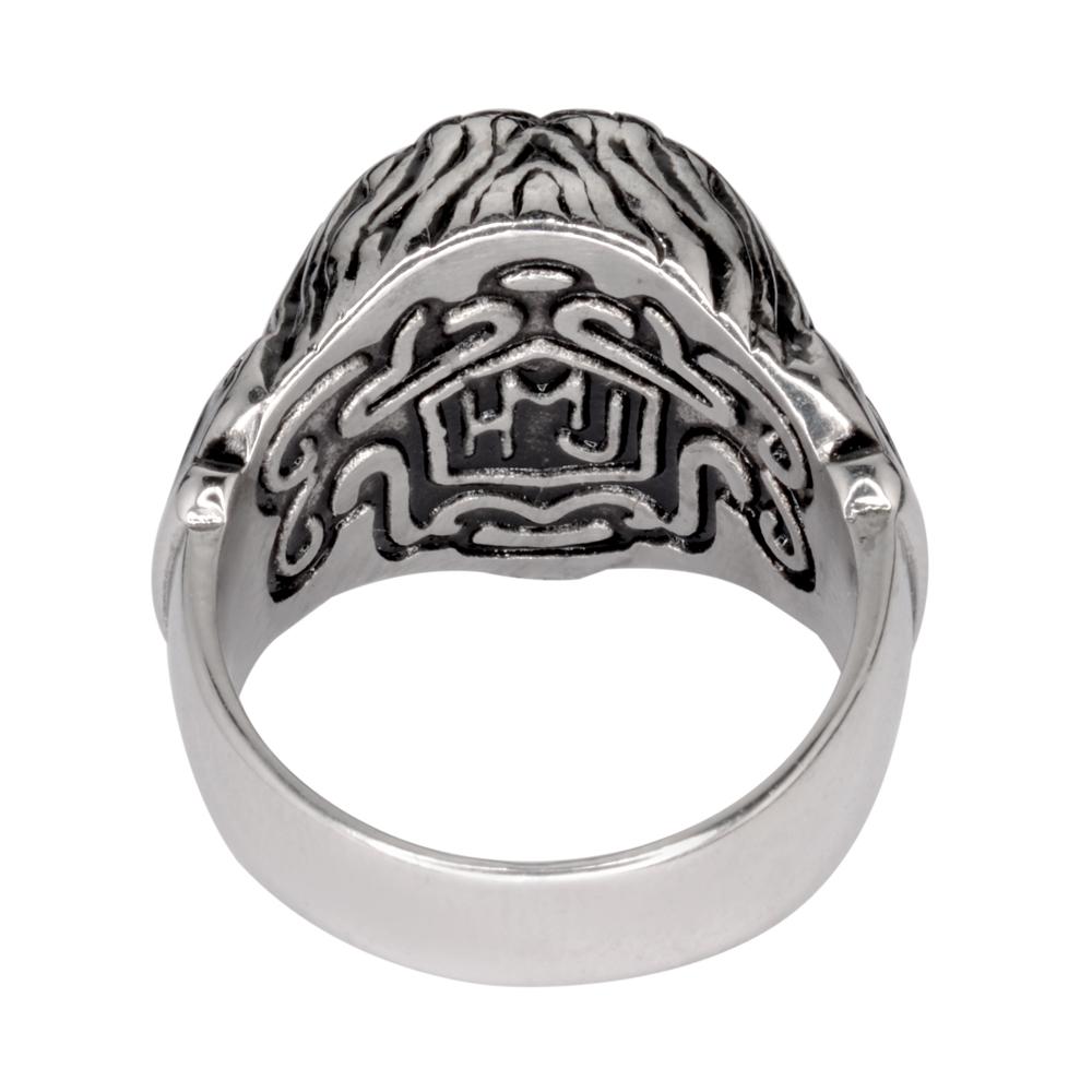 SK1744 Gents Lion King Ring Stainless Steel Motorcycle Jewelry Size 9-14