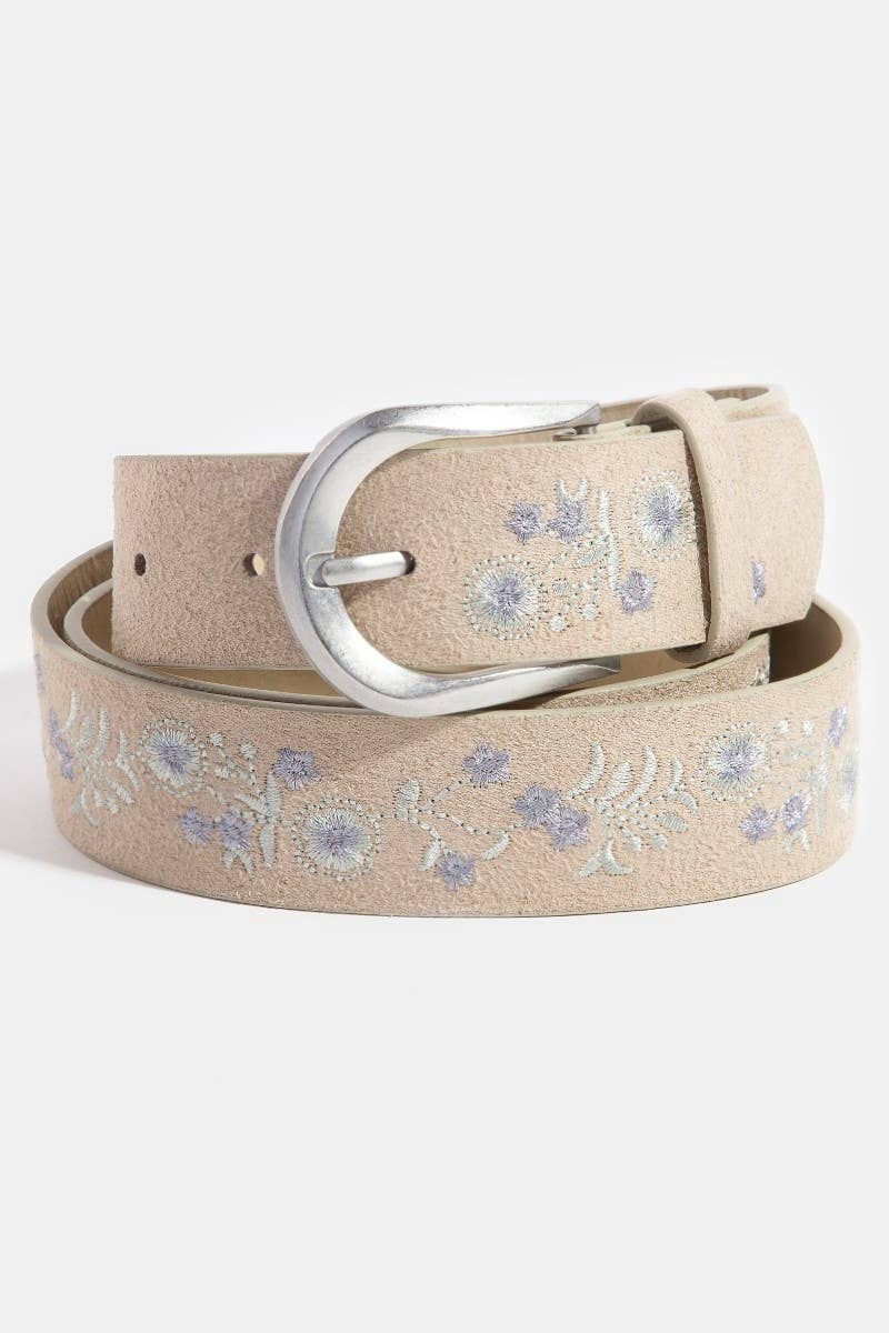 Soft Floral Embroidered Belt: SDBR