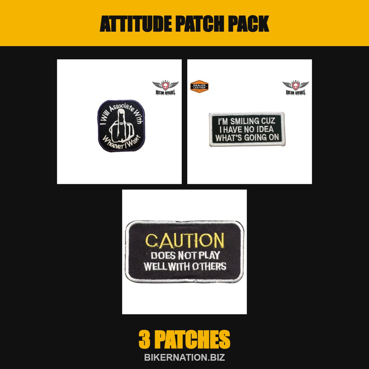 Attitude Patch Pack – 3 Patches