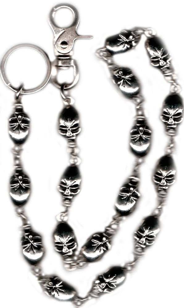WC716 31" Wallet Chain Large Skulls