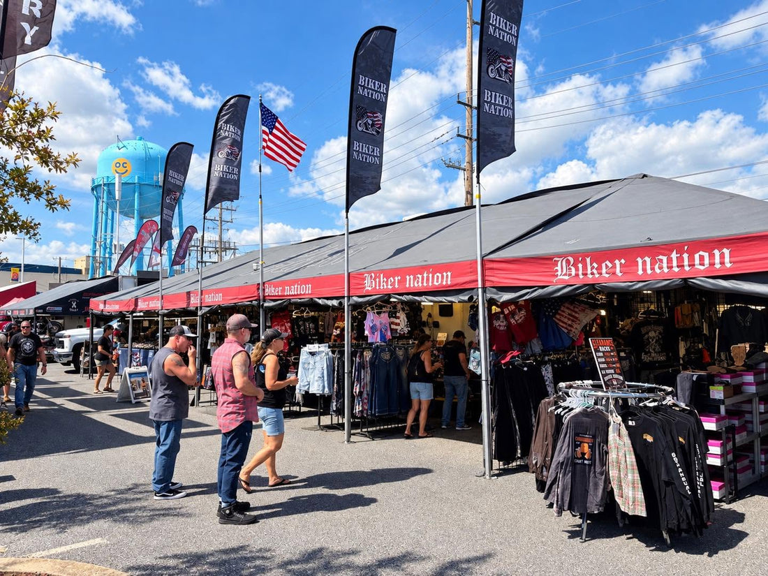 The Biker Nation vendor booth at Ocean City Bike Week
