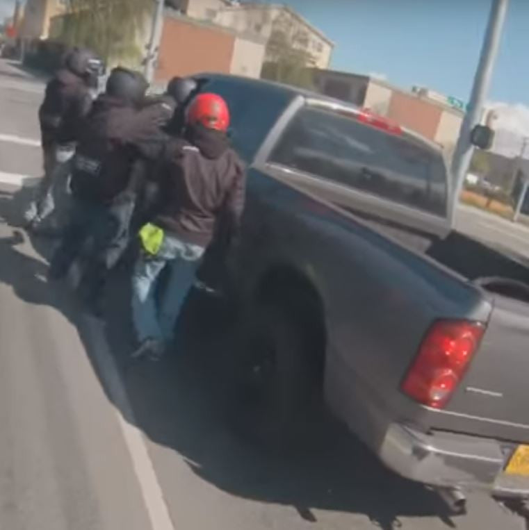 Road Rage Confrontation Caught on Helmet Cam