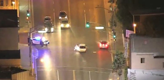motorcycle wreck police chase