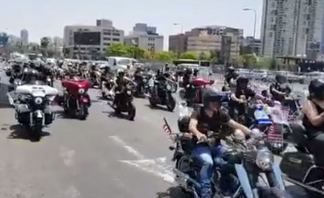 Israeli Harley Owners Stage Ride To Honor US President Donald Trump