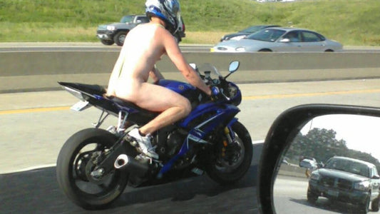 Czech  Police chase naked biker