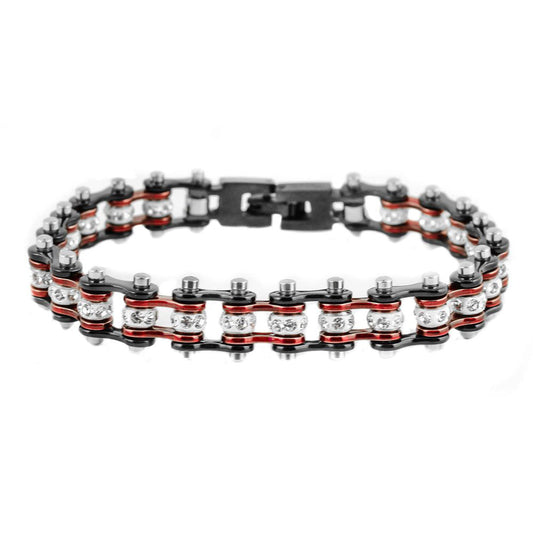 SK2006  Mini Size Two Tone Black Candy Red With White