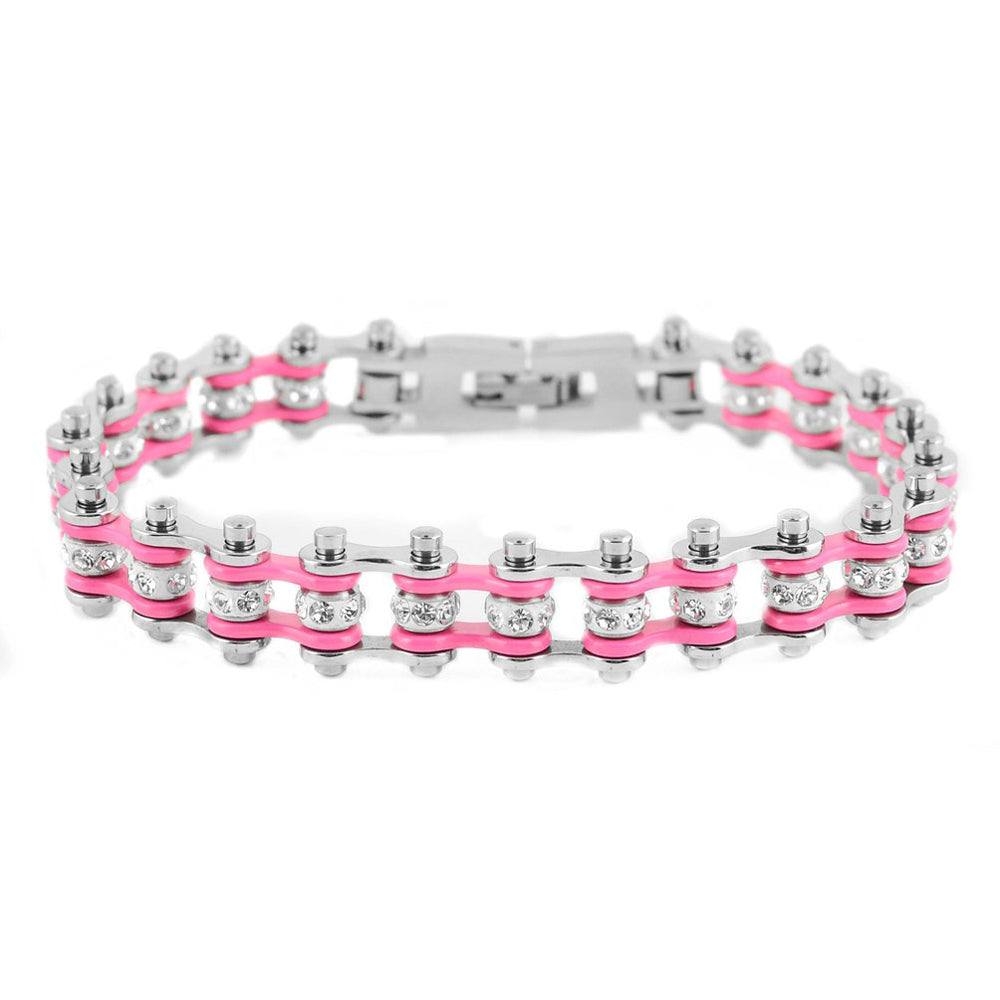 SK2018  Mini Size Two Tone Silver Pink With White