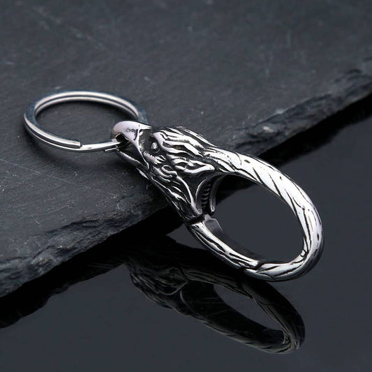 Car Personalized Design Stainless Steel Faucet Keychain: Eagle