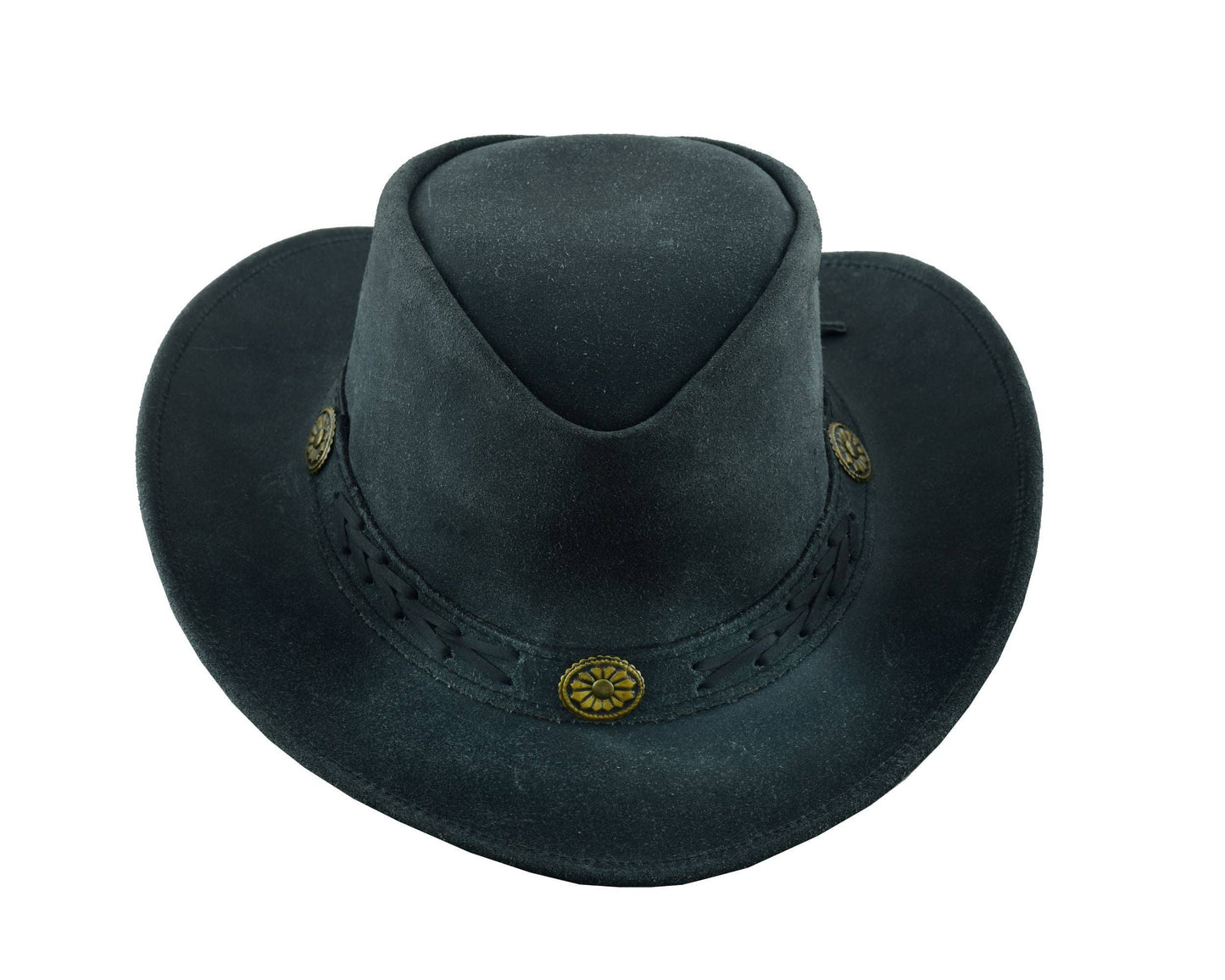 Sahara Leather Hats Western Style for Men and Women shapeabl: Tan Brown / S