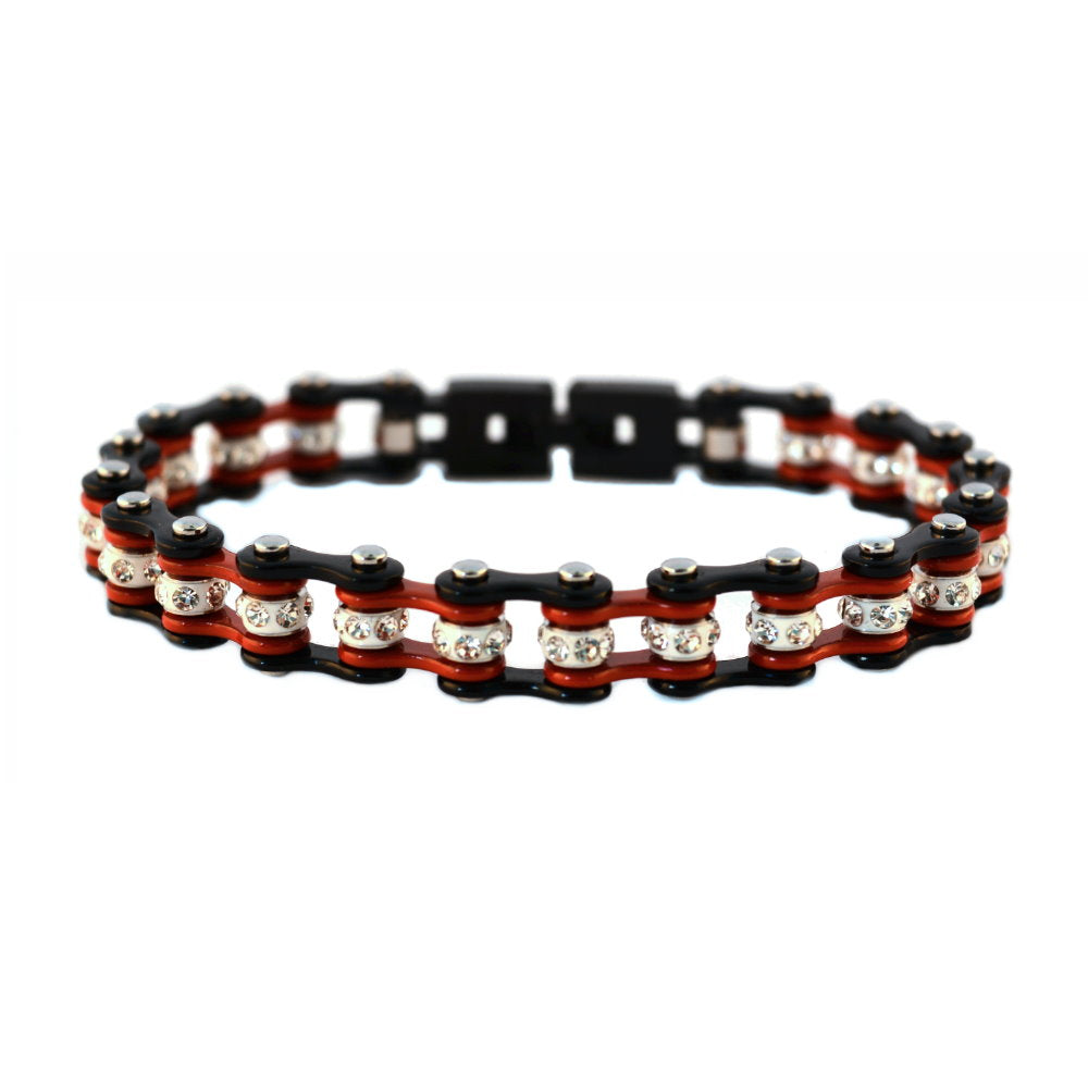 SK2019  Mini Size Two Tone Black Red With White Crystal