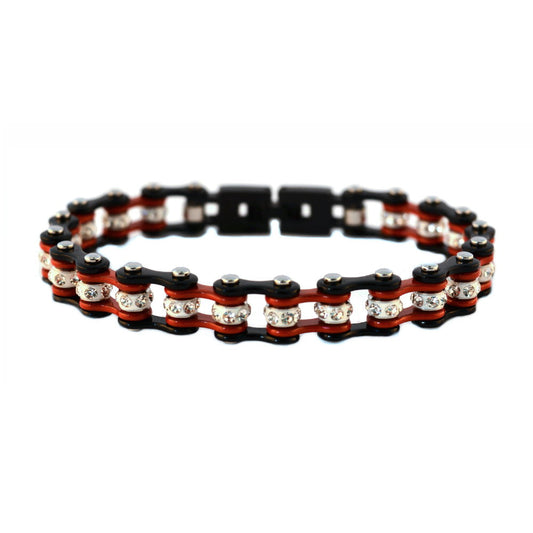 SK2019  Mini Size Two Tone Black Red With White Crystal