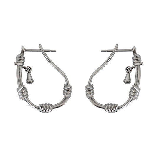 SK2038  Motorcycle Barbed Wire Small Earrings Stainless Steel Motorcycle Biker Jewelry