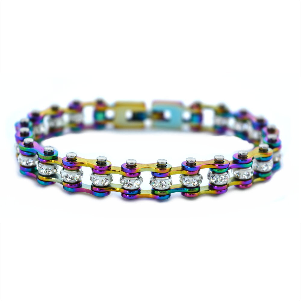 SK2207R  Mini Size All Rainbow With White Crystal