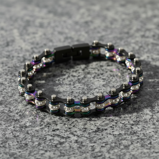 SK2208  MNIN Mini Size Black Rainbow Ladies Crystal
