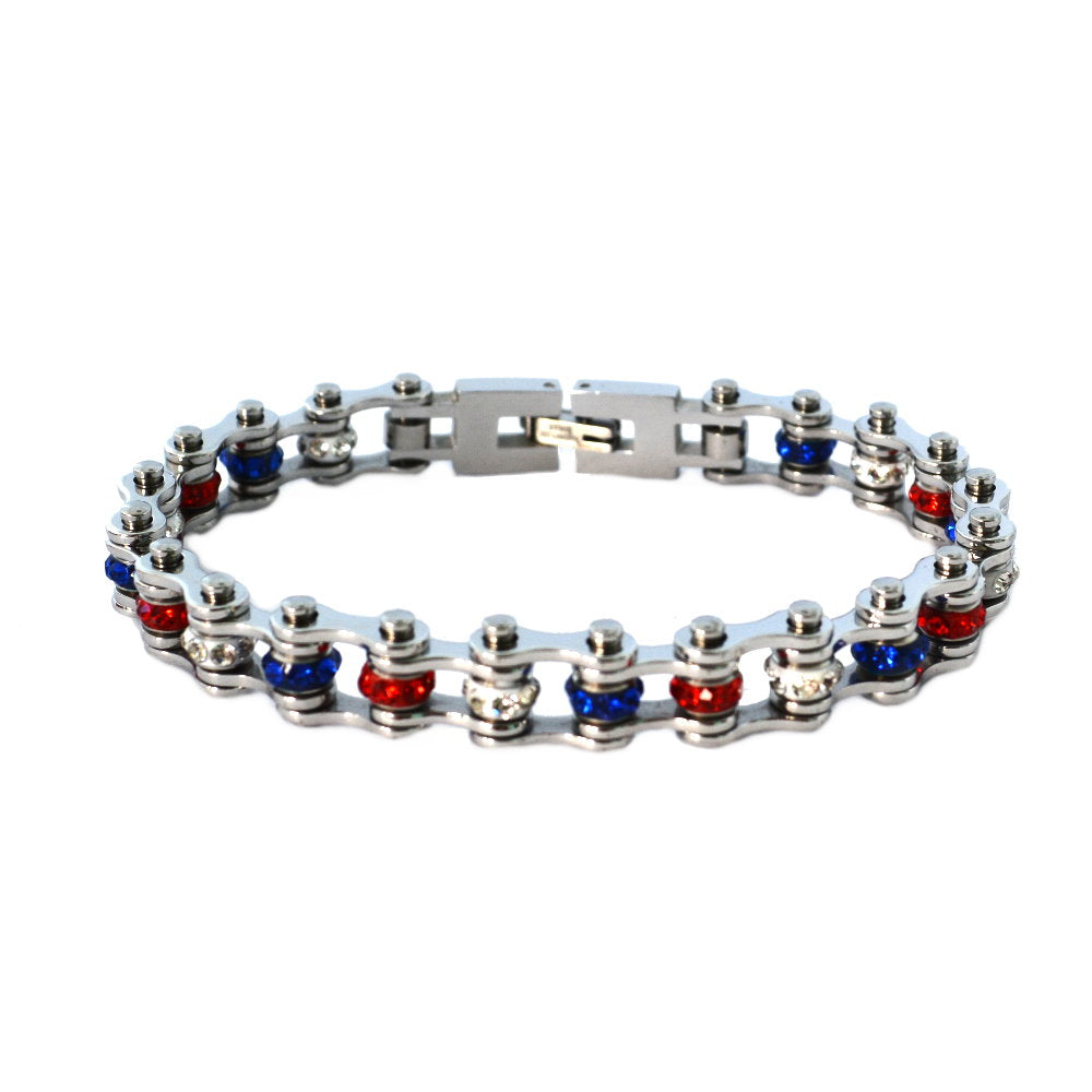 SK2342  Mini Size All Stainless With Red White Blue