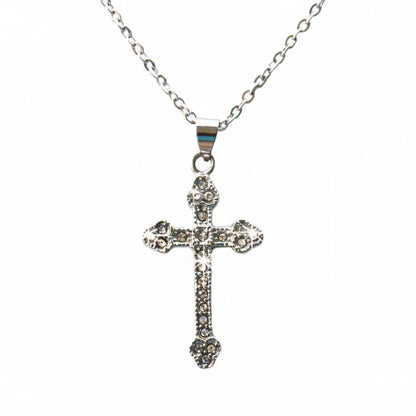 Crystal Cross Pendant Necklace