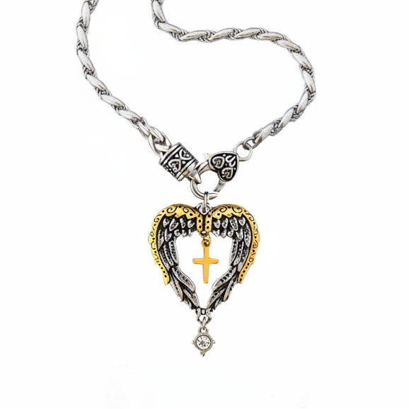 Women’s Faith Guardian Heart Wing Necklace