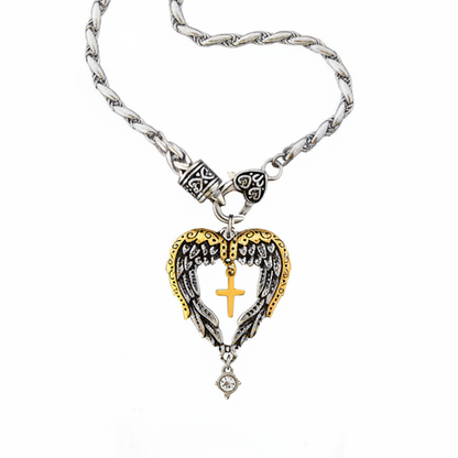 Women’s Faith Guardian Heart Wing Necklace