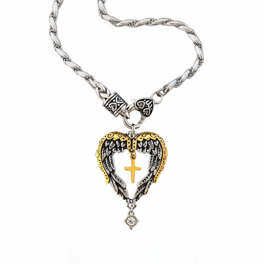 Women’s Faith Guardian Heart Wing Necklace