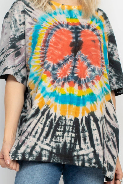 Psychedelic Tie-dye Unisex Tee: Grey / Medium