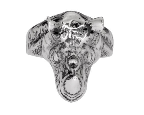 SK1023 Stainless Steel  Gents Large Rhino Ring