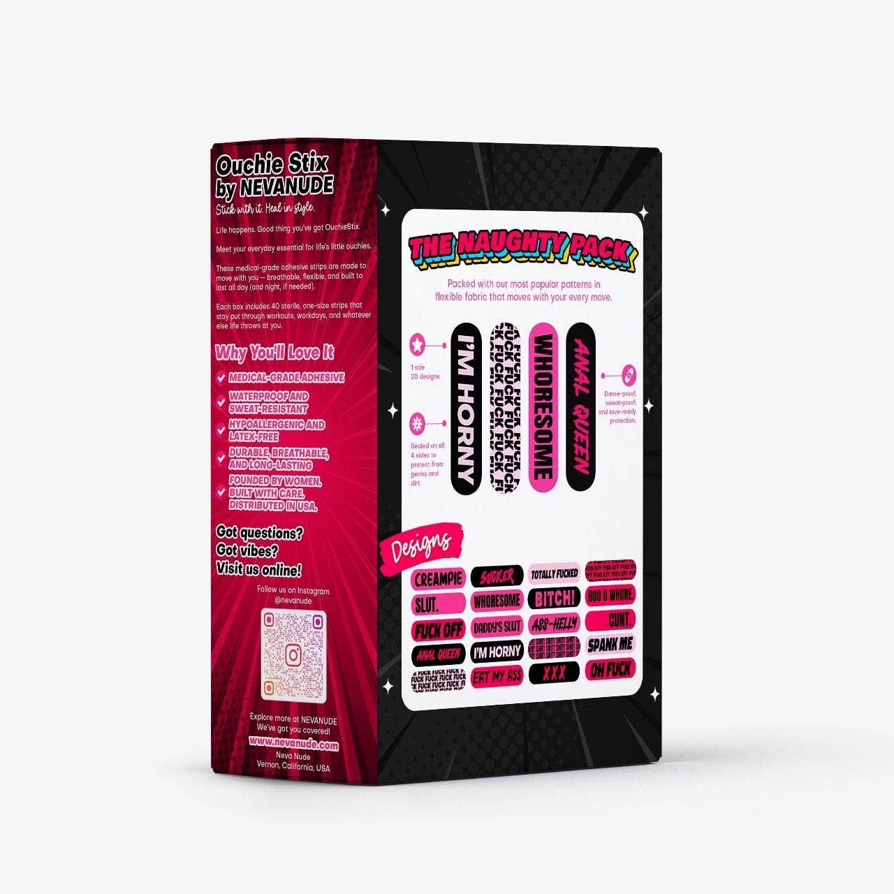 Naughty Naughty XXX Ouchie Stix Bandages 40pack Band-Aid Pac: MULTI / O/S
