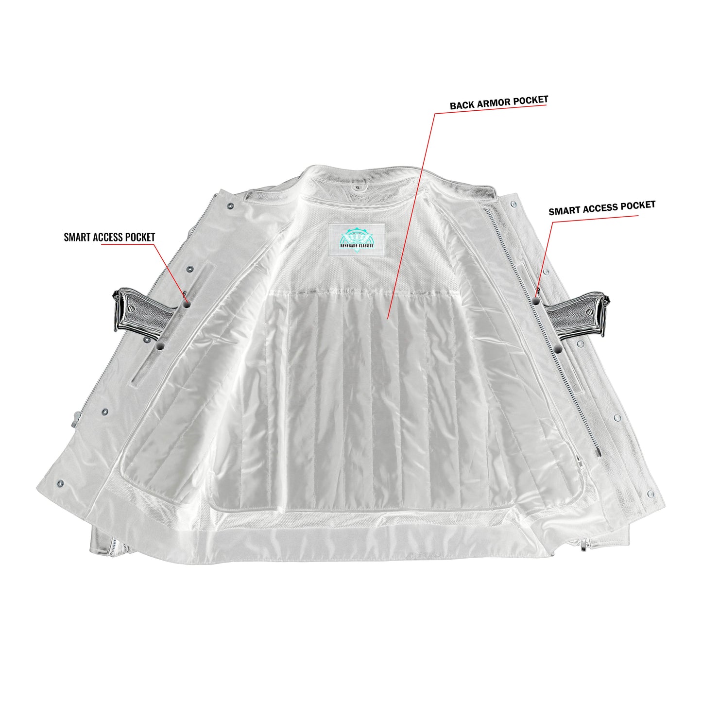 Men's Black Utility Style Motorcycle Jacket