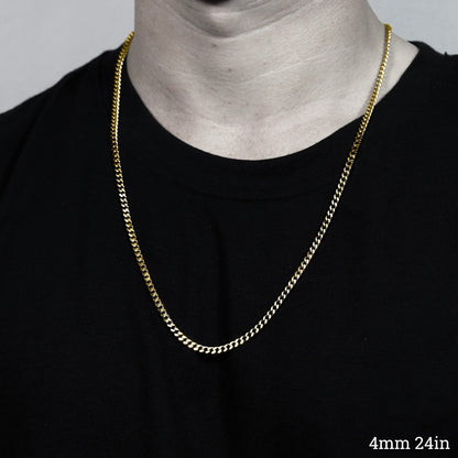 Gold Diamond Cut Curb Chain
