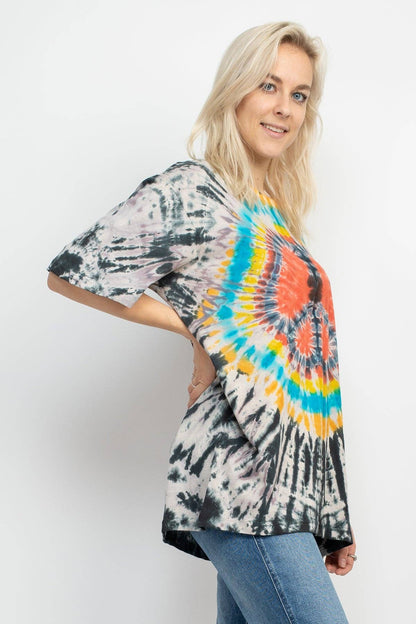Psychedelic Tie-dye Unisex Tee: Grey / Medium