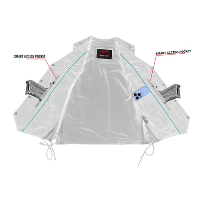 Men's Traditional Leather side lacing Vest - Black