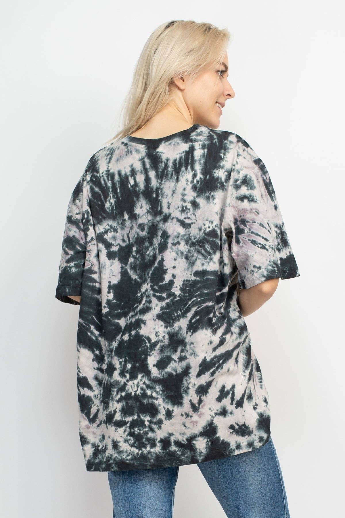 Psychedelic Tie-dye Unisex Tee: Grey / Medium