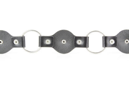 Women’s Black Concho Belt Sunburst Brass ABLB 37-2560