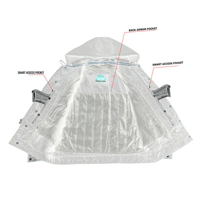 Men's Black Lightweight Drum Dyed  Distressed Lambskin Jacket with Removable Hoodie