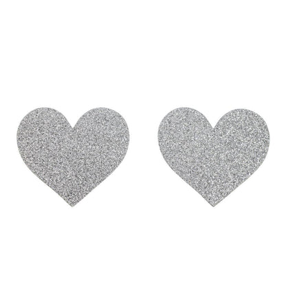 1268-Heart  Glitter Pasties: Black