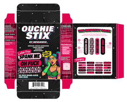 Naughty Naughty XXX Ouchie Stix Bandages 40pack Band-Aid Pac: MULTI / O/S