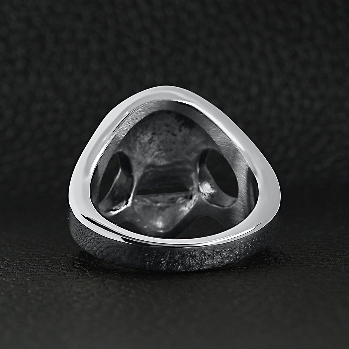 Stainless Steel Polished Skull Unisex Ring